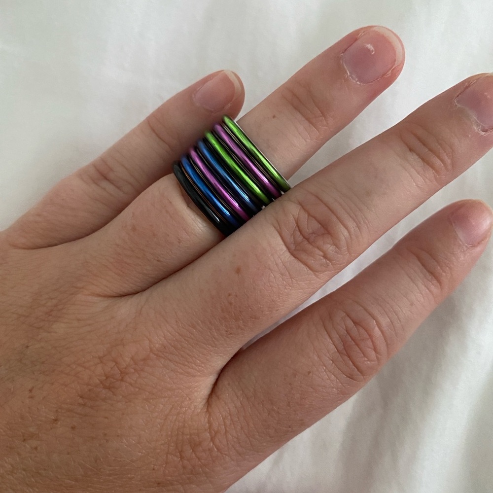 Pandora Mauve Stackable Rings - Picture 7 of 7